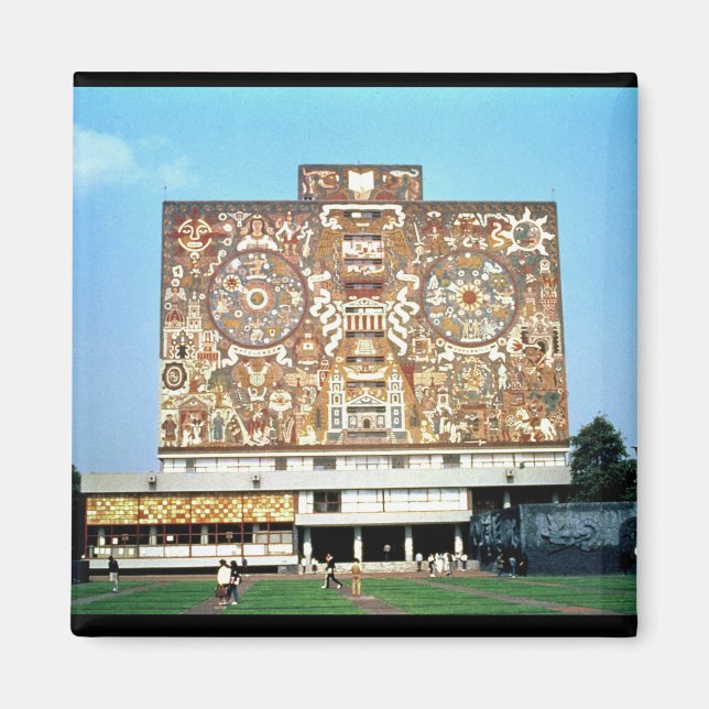 Imã Mosaico de parede na fachada da Biblioteca Central (Frente)