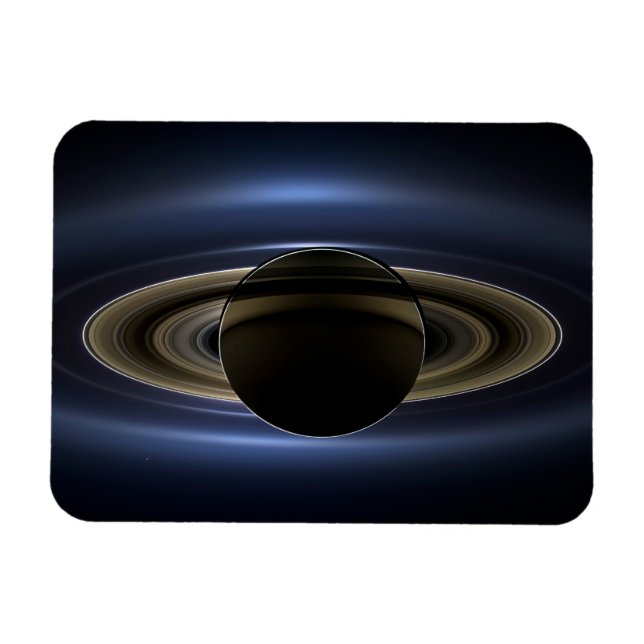 Ímã Mosaico Do Sistema Saturno Volta Ao Sol. (Horizontal)