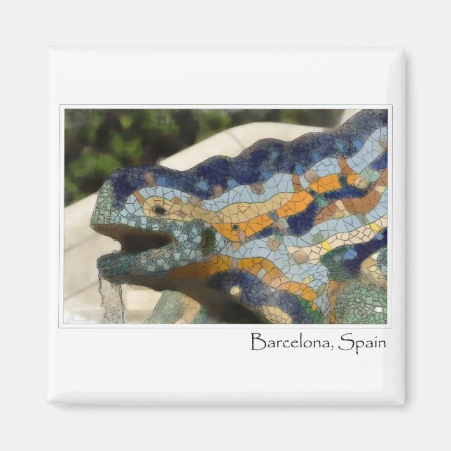 Imã Mosaico Guell, Espanha de Barcelona, Lizard (Frente)