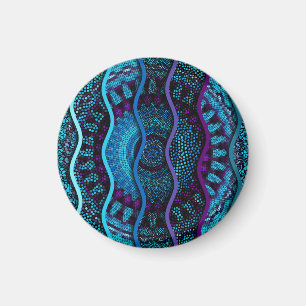 Imã Mosaico ornamentado: A Textura De Ondas De Alivio.
