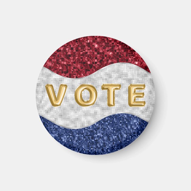 Imã Mosaico Patriótico Ondas Votam (Frente)