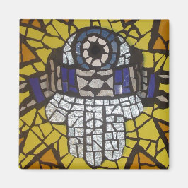 Imã Mosaico Silver Hamsa Star Tallit e Mau Eye