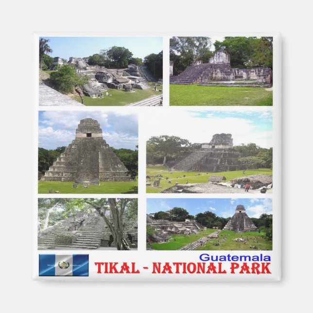 Imã Mosaico TIKAL N.P. zGT009, Guatemala, frigorífico (Frente)