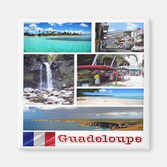 Imã mosaico zGP003 de GUADELOUPE, Caribe, Fridge (Frente)