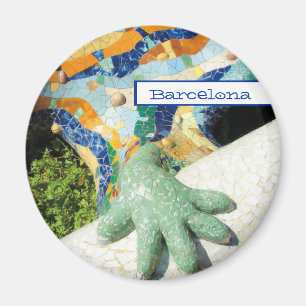 Imã Mosaicos da Mão de Barcelona Lizard