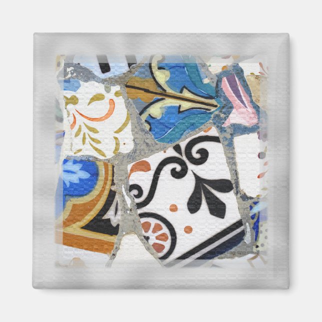 Imã Mosaicos Gaudi de Barcelona fecham (Frente)