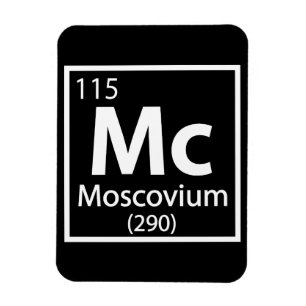 Ímã Moscou - Mesa periódica russa da ciência