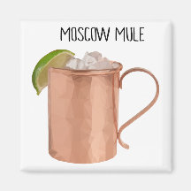 Moscou Mule Cobper Mug Vodka Limão Cocktail Magnet