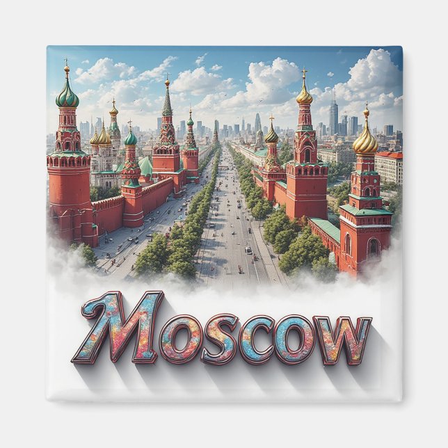 Imã 🧲 Moscou Rússia Aventura Memória 🇷🇺 (Frente)
