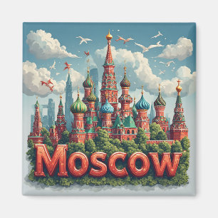 Imã 🧲 Moscou Rússia Lembrança de Férias 🇷🇺