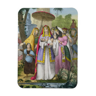 Ímã Moses salvar pela filha do Pharaoh, de um