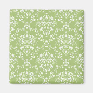 Imã Moss Green Damask