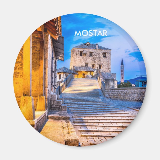 Imã Mostar Old Bridge Magnet, Bósnia e Herzegovina (Frente)