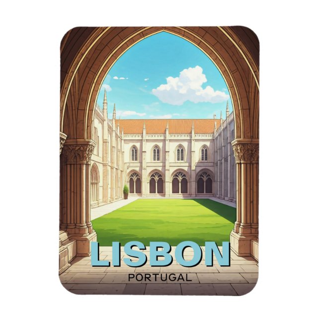 Ímã Mosteiro de Lisboa Portugal Viagem Jeronimos (Vertical)