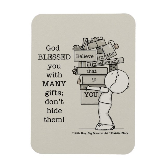 Ímã Mostre seus presentes (Vertical)