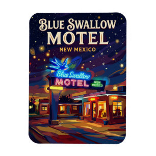 Ímã Motel Blue Swallow EUA