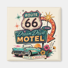 Imã Motel da Rota 66 Fridge Vibração de Viagem