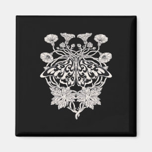 Imã Moth Talisman - Whimsigoth Screenprint Style Drawi