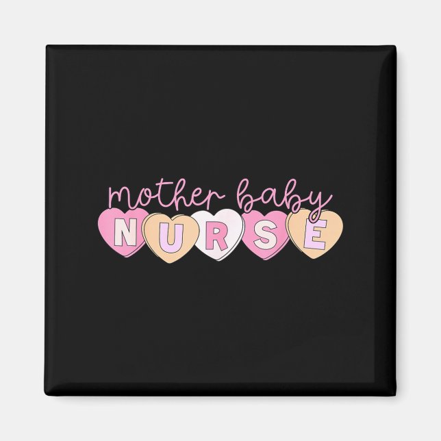 Imã Mother Baby Nurse Hearts Valentine Obgyn Stpartum  (Frente)
