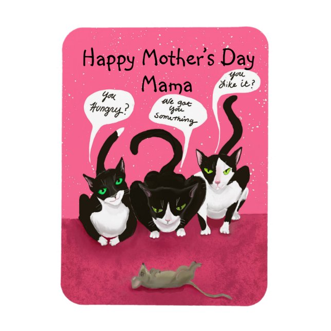 Ímã Mother’s Day personalize funny from the Cats Card (Vertical)