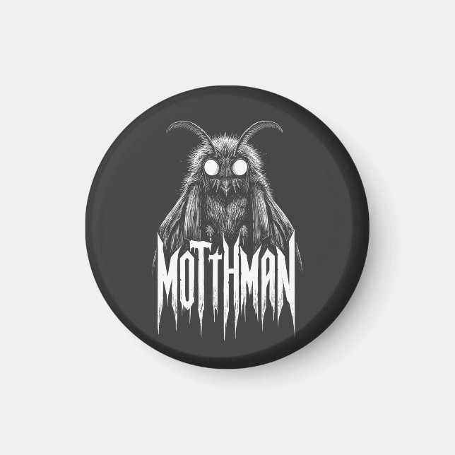 Imã Mothman Cryptid Horror Gothic Paranormal Creature  (Frente)
