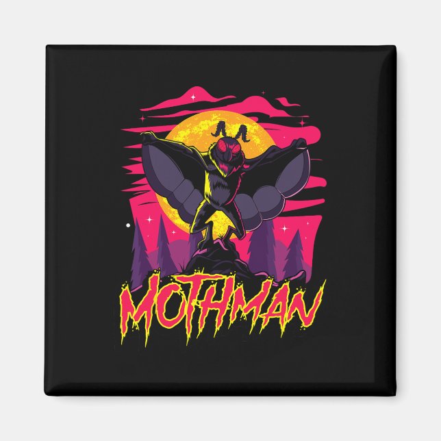 Imã Mothman Movie Divertido Criptid Halloween Mmestrad (Frente)