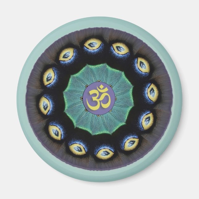 Imã Mothwing Mandala Om Magnet (Frente)