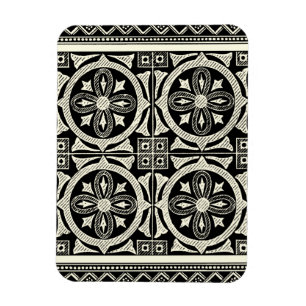 Ímã Motif de Mandala Preto e Branco por Vision Studio