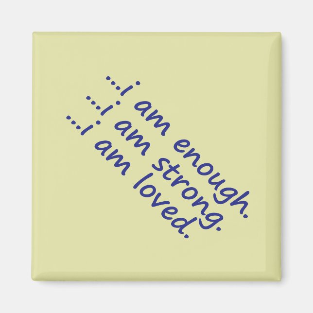 Imã Motivação Azul Dk Suficiente Topografia Amada (Frente)