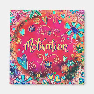 Imã Motivação Bonito Inspirividade Moderna Floral Rosa