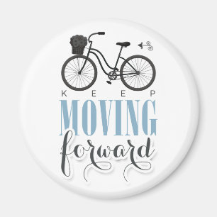 Imã Motivação Cuta Continua a Avançar com Bicicleta