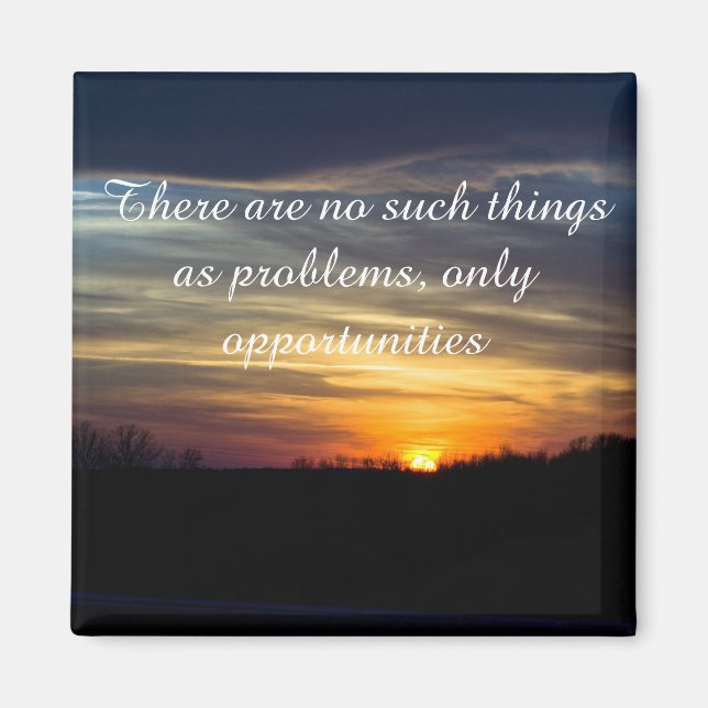 Imã Motivação de afirmação positiva sobre desafios (Frente)