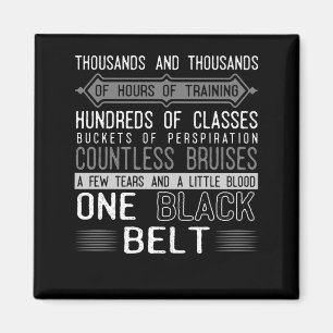 Imã Motivação de Black Belt Karate Taekwondo Jiu Jit