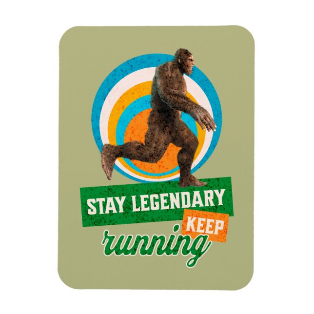 Ímã Motivação Divertida de Bigfoot Correndo (Vertical)