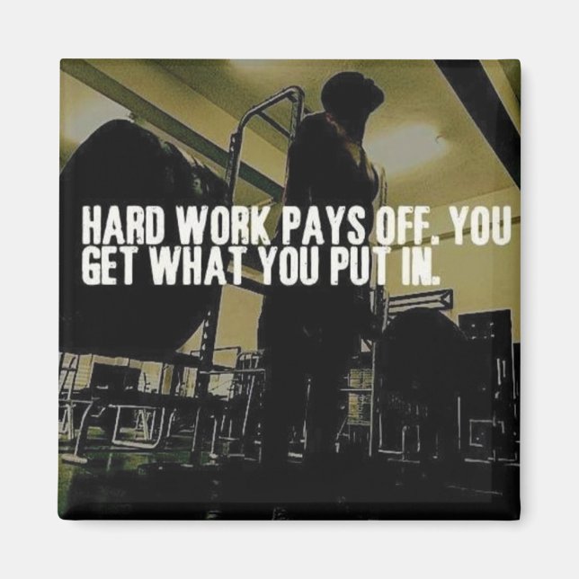 Imã Motivação do Workout - Pagamento do Trabalho do Du (Frente)