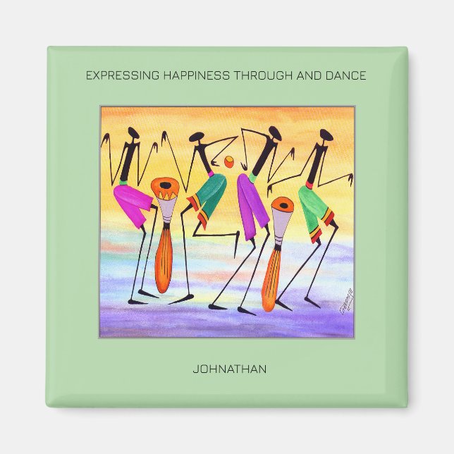 Imã Motivação, Expressão por Aquarela Felicidade (Frente)