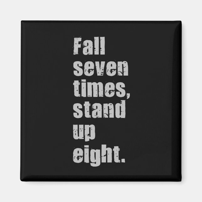 Imã Motivação Gym - Queda Sete Vezes, Levante Oito (Frente)