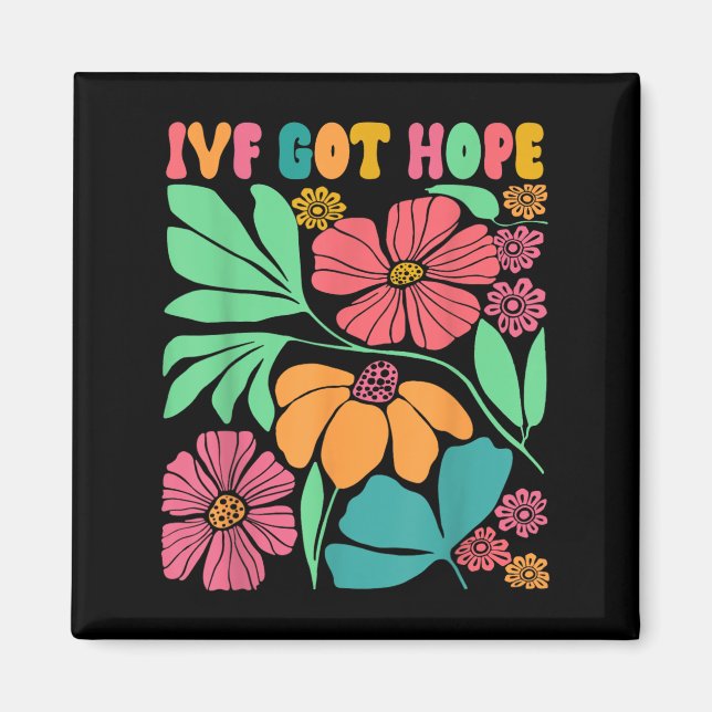 Imã Motivação Inspirada Ivf Mama Wildflower Ivf Mãe (Frente)