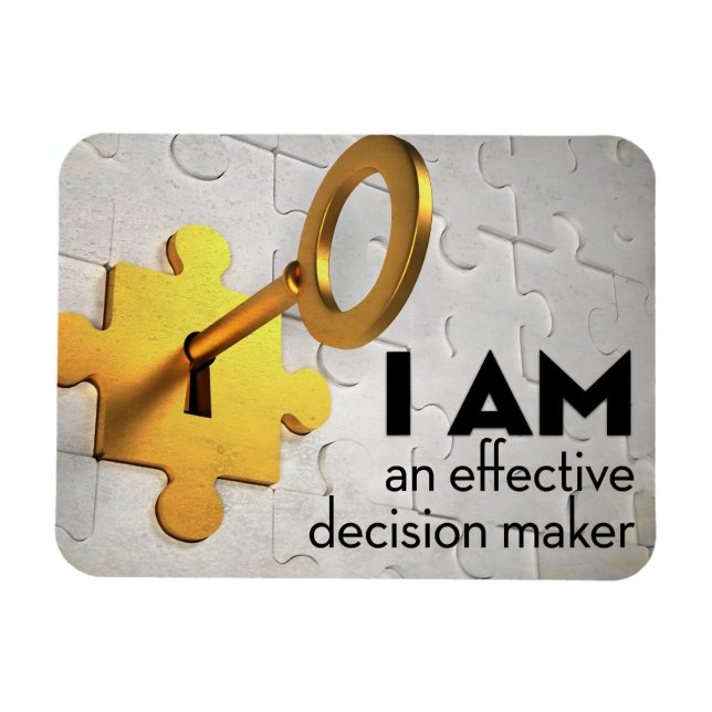 Ímã Motivação "Um Tomador de Decisões" Afirmação Flexí (Horizontal)