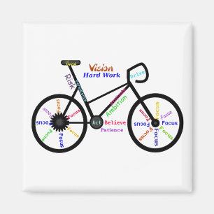 Imã Motivational Bike, Cycle, Biking, Palavras Esporti