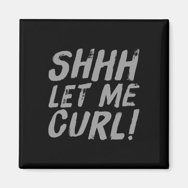 Imã Motivational Funny Gym Humor Biceps ganha Shell (Frente)