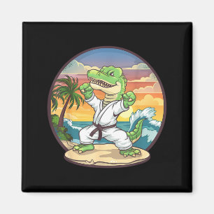 Imã Motivo de Crocodilo de Caratê Taekwondo Jiu-Jitsu