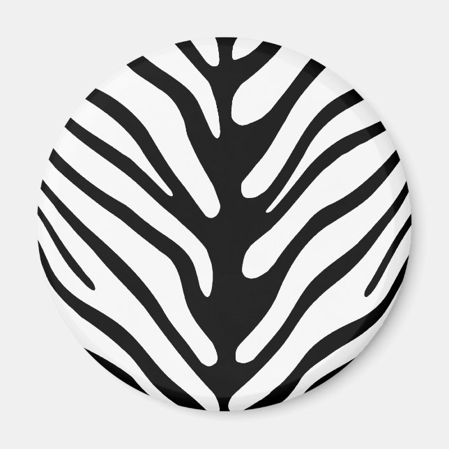 Imã Motivo de Listras de Zebra Retro (Frente)