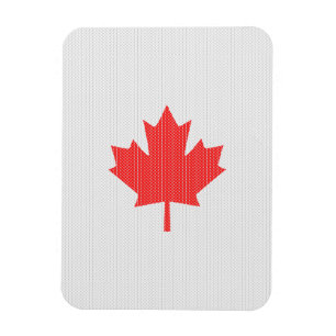 Ímã Motivo de tricô de folha de bordo no estilo Knit