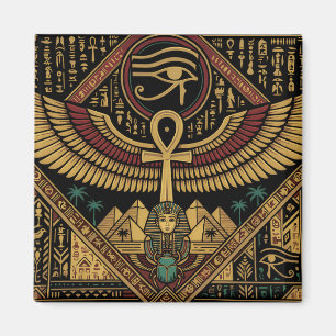 Imã Motivos do Antigo Egito Símbolo Ankh & Olho de Hór