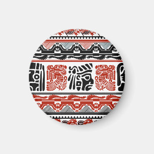 Imã Motivos indianos, vermelho-preto, padrão perfeito.