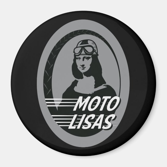 Imã Moto Lisas Round Magnet (vários tamanhos disponíve (Frente)