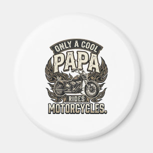 Imã Motocicleta Cool Papa Motociclista Antigo