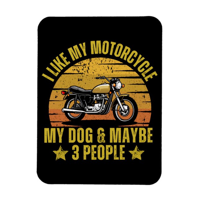 Ímã Motocicleta de Cachorro (Vertical)