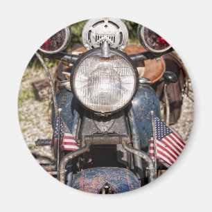 Imã motocicleta indiana velha da polícia
